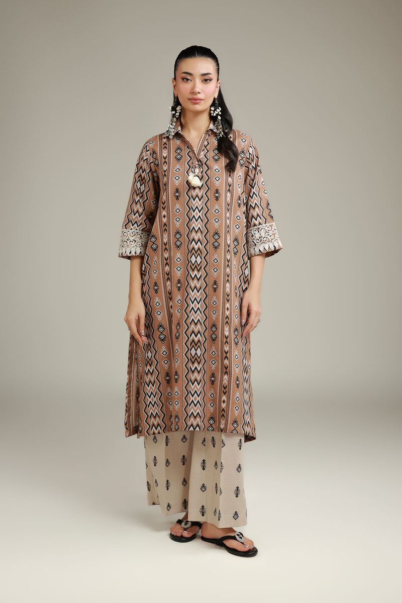 Brown Cotton Kurta