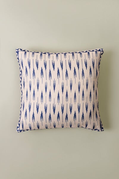 Printed Polyester Jute 16x16in Cushion Cover