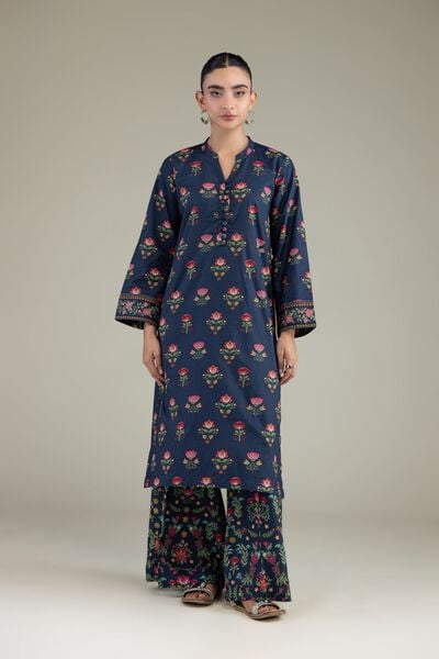 Floral Navy Pants, image 1