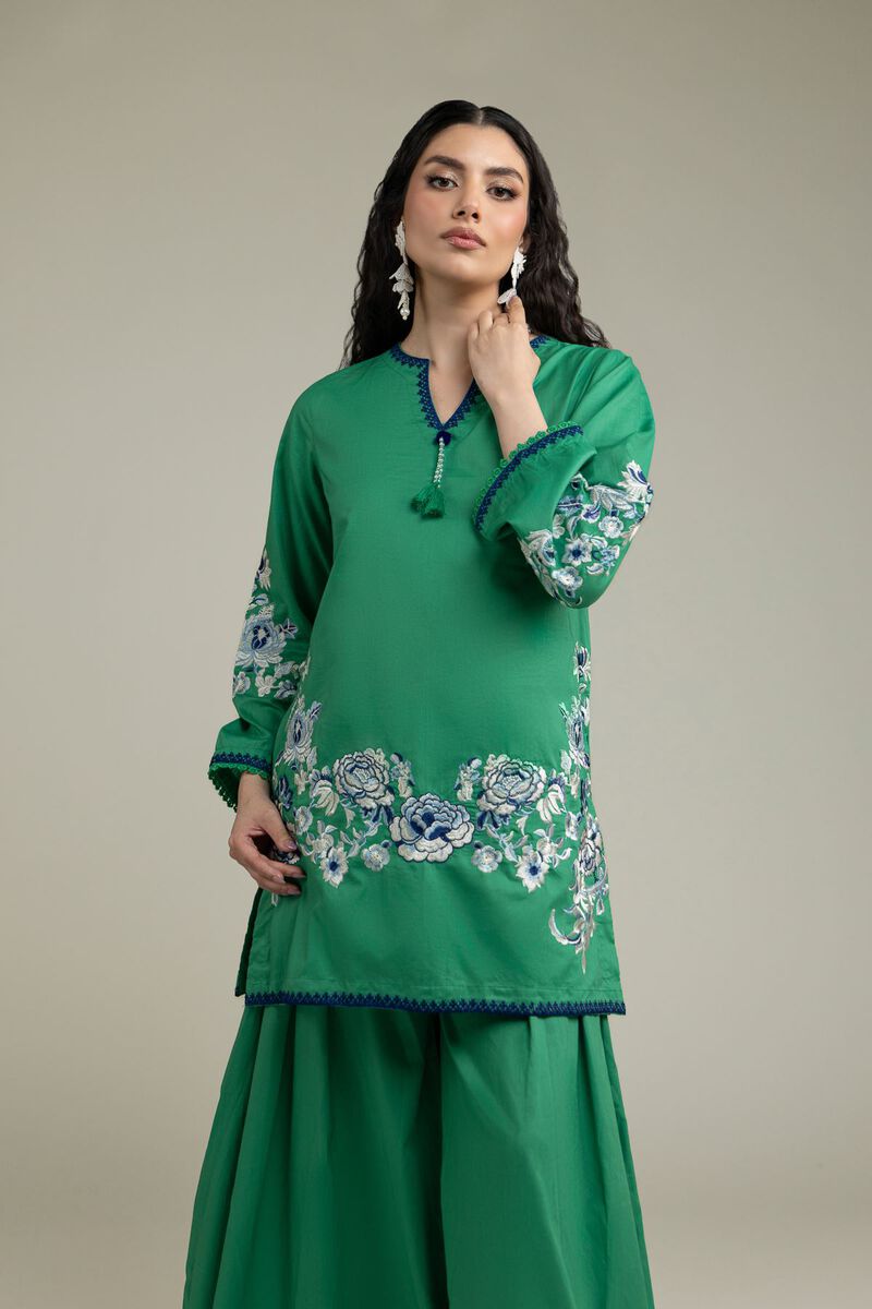 Green Cambric Kurta