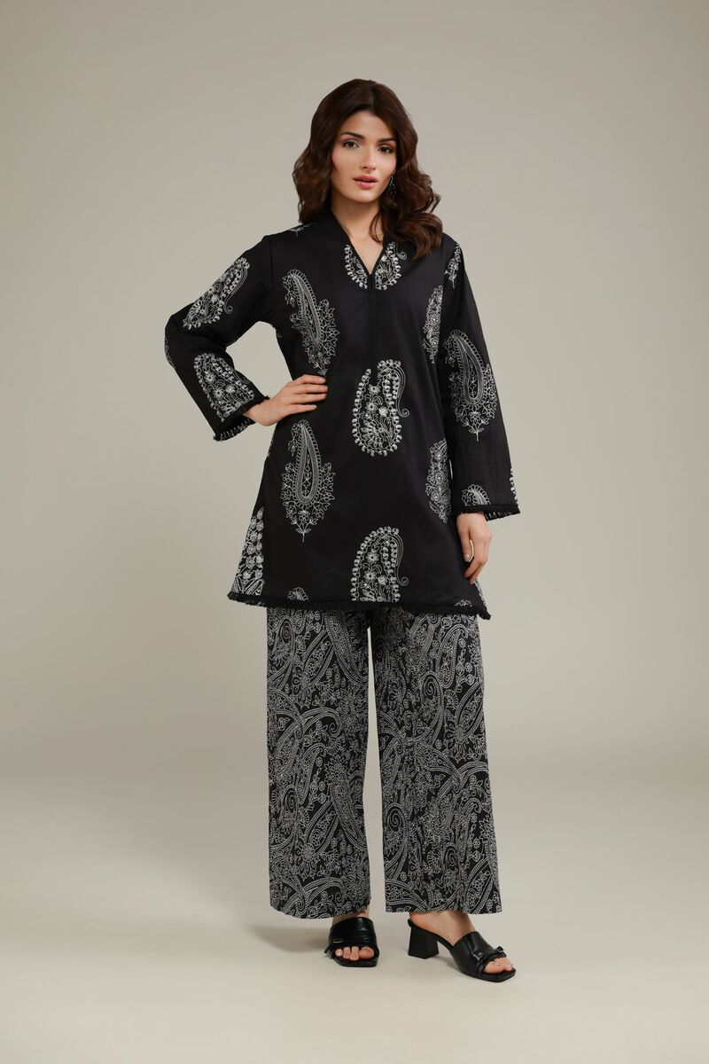 Paisley V-Neck Kurta