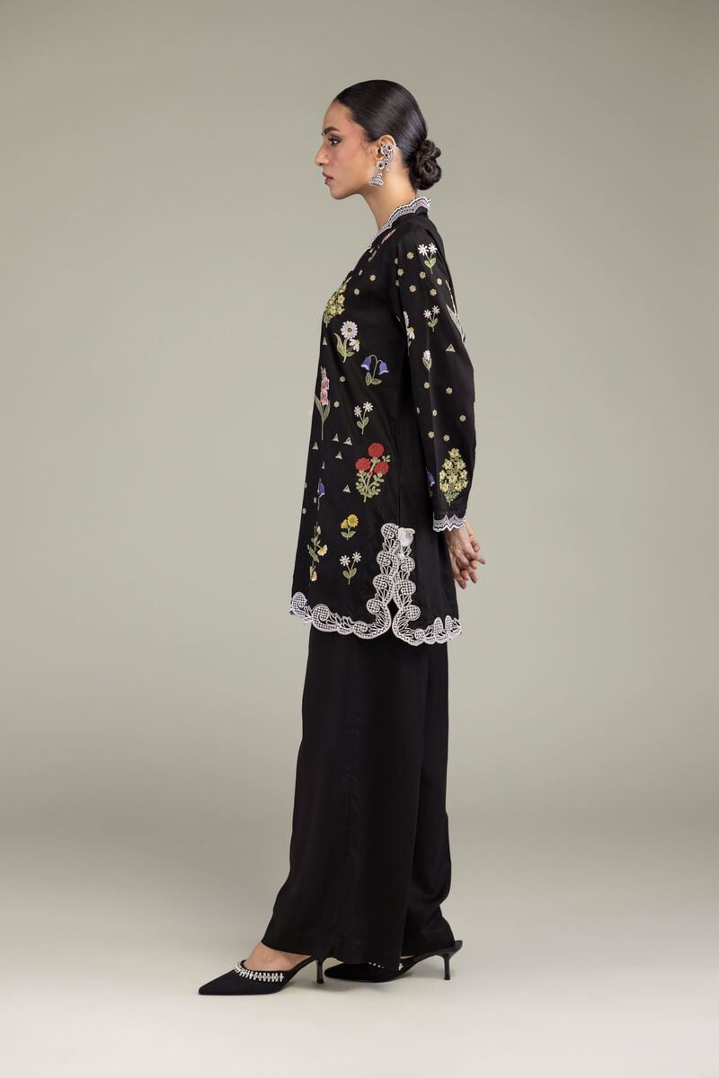 Solid Black Pants view 2