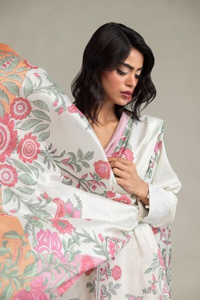 Floral Mesuri Dupatta, image 1