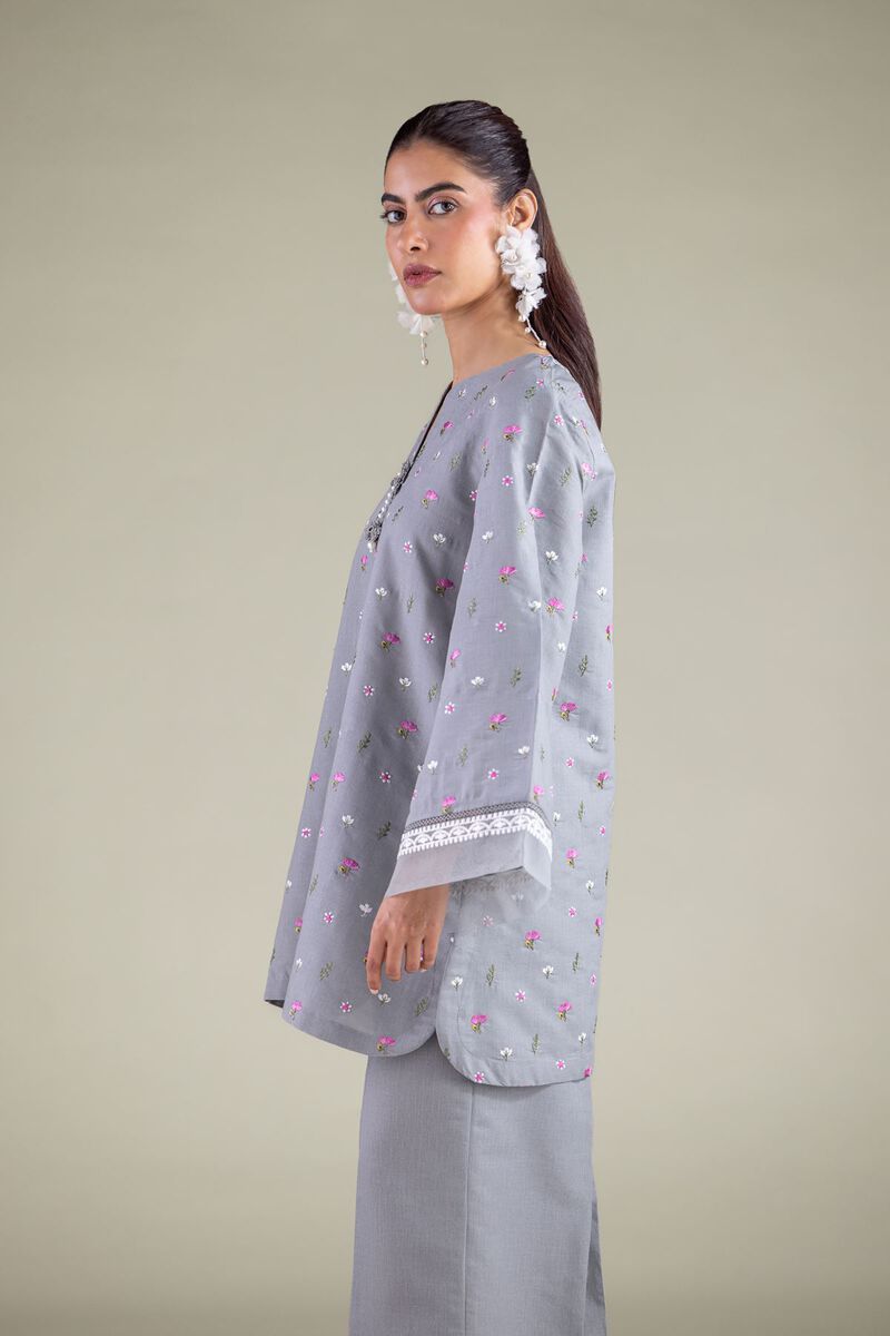 Floral V-Neck Kurta
