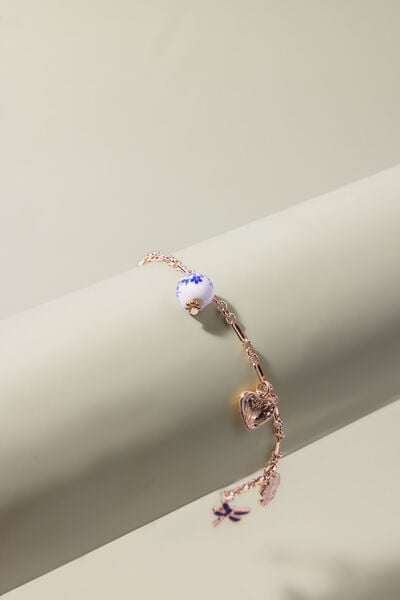 Embellished Metal Single Anklet