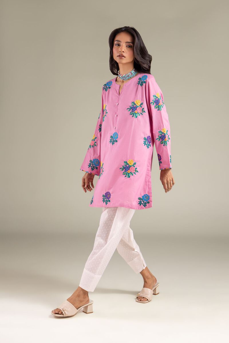 Floral Buttoned Kurta