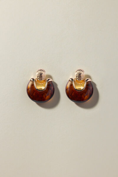 Solid Plastic Single Earrings