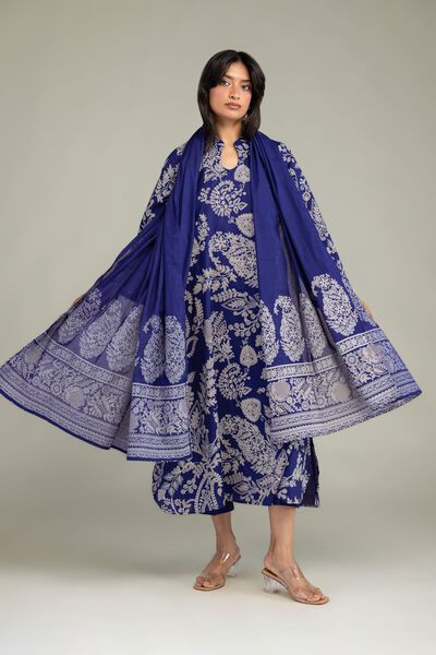 Floral Lawn Dupatta, image 1