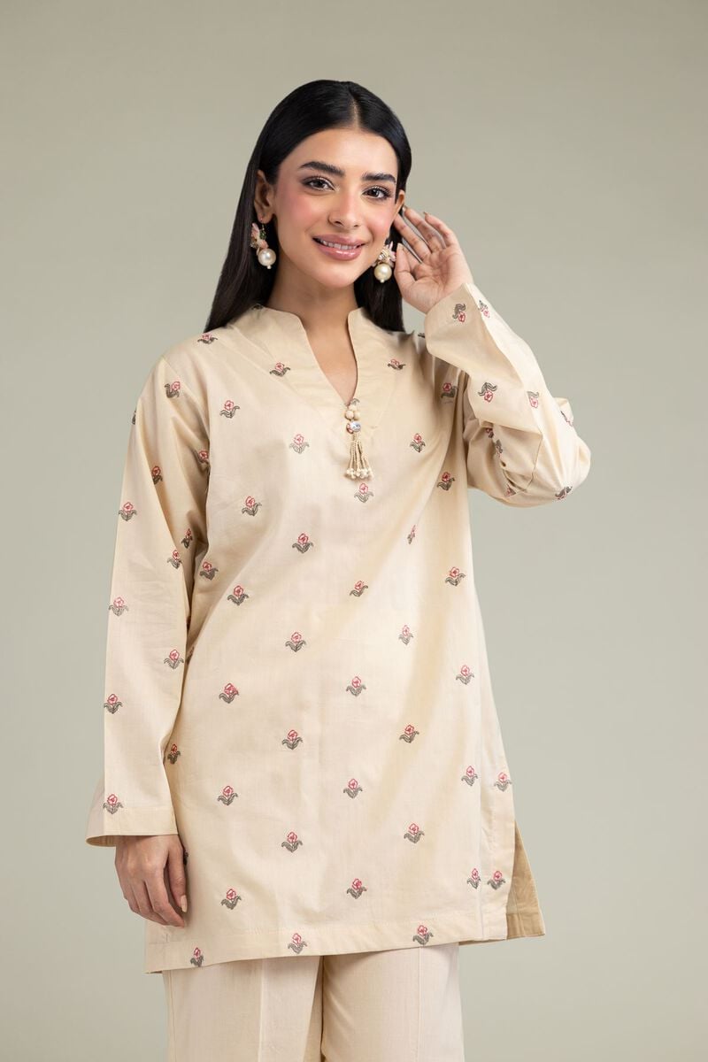 Floral V-Neck Kurta view 2