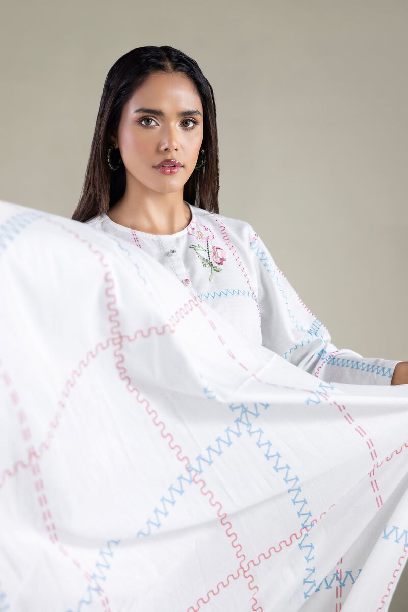 Floral Tassel Dupatta