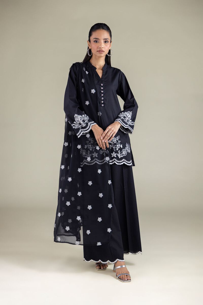 Floral Threadwork Dupatta