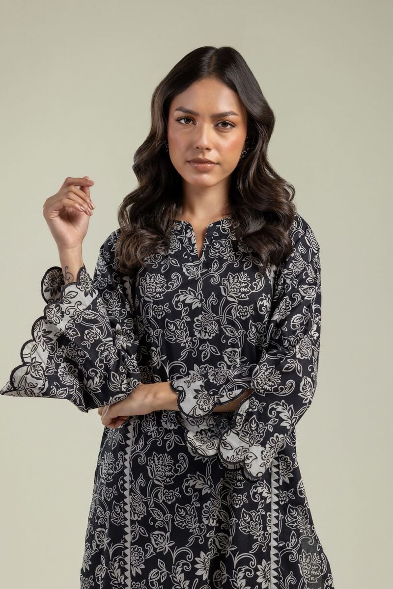 Black Cambric Kurta view 2