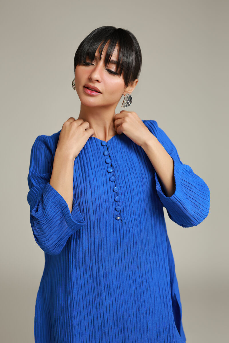 Blue Longline Kurta