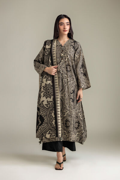 Printed Light Khaddar Fabrics 3 Piece