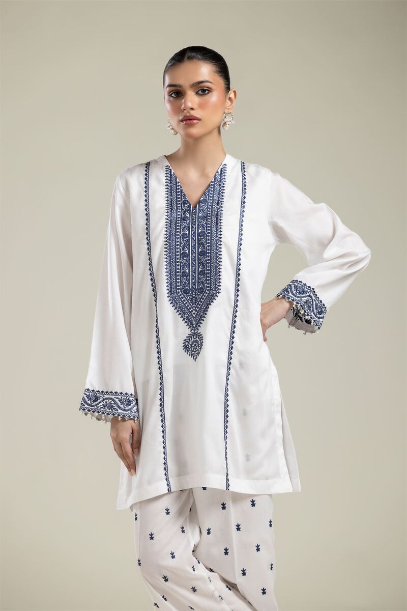 White Embroidered Kurta