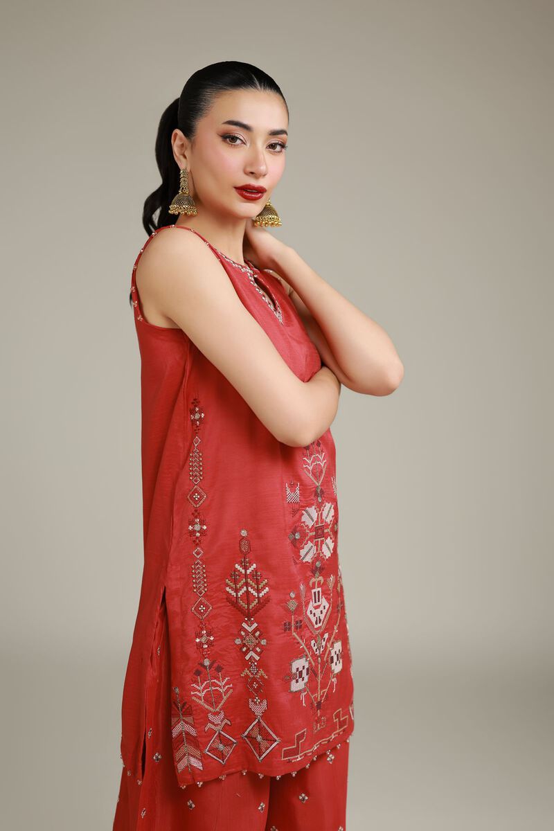 Printed Rust Kurta