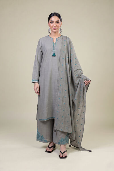Embroidered Light Khaddar Light Khaddar Kurta