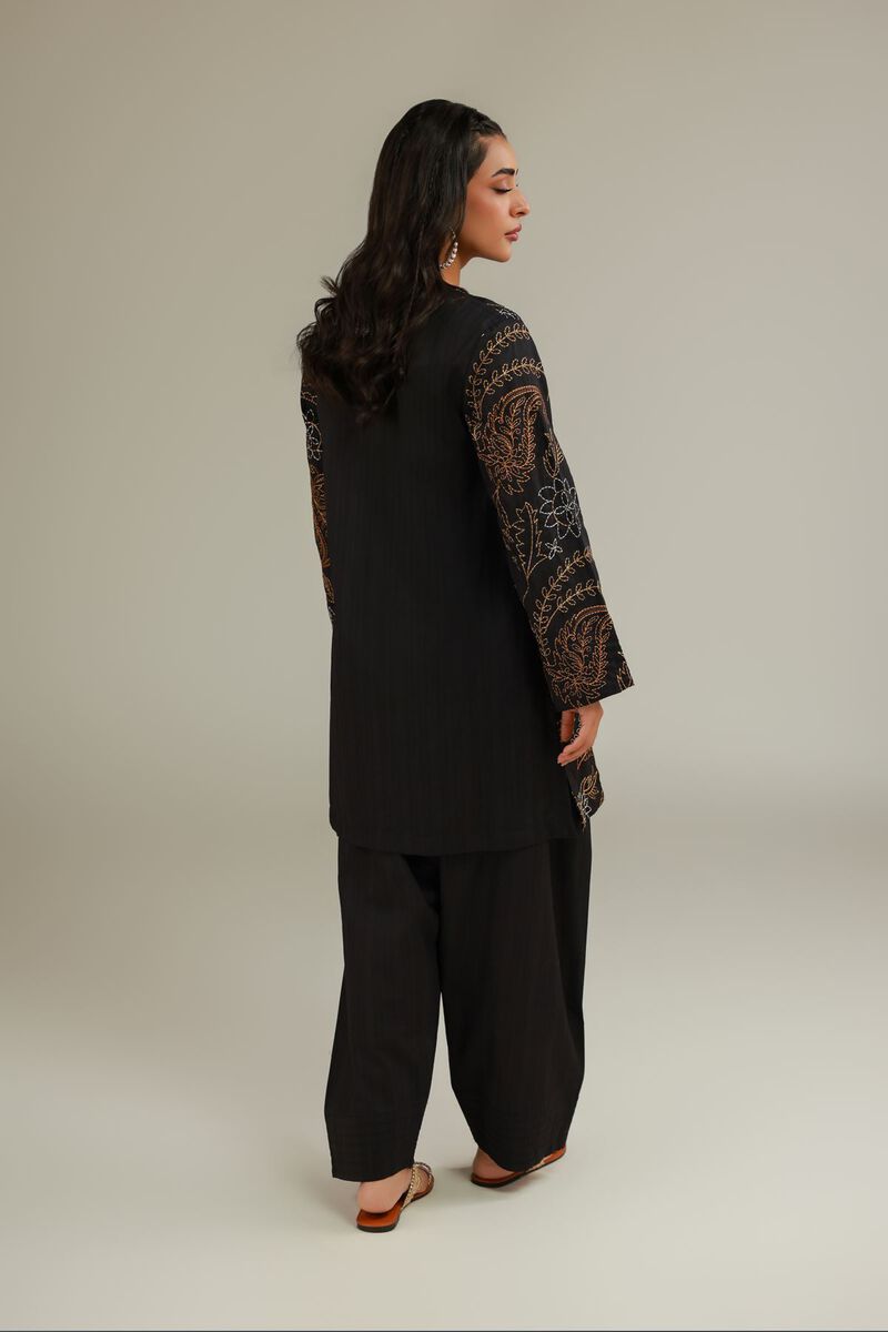Short Black Kurta