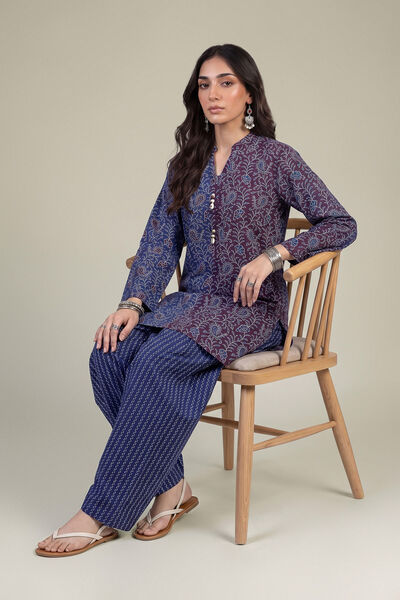 Printed Light Khaddar Short Printed Kurta