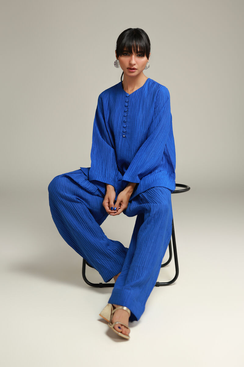 Blue Longline Kurta
