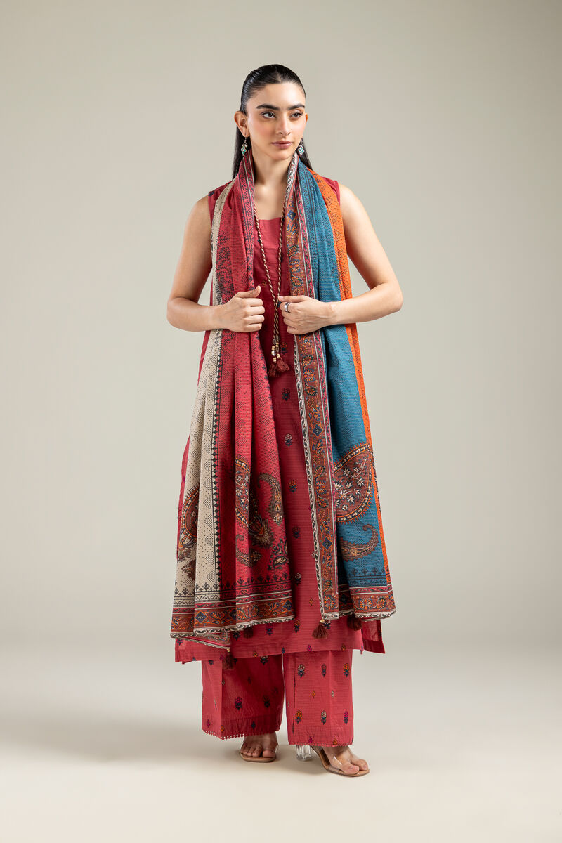 Geometric Tassel Dupatta