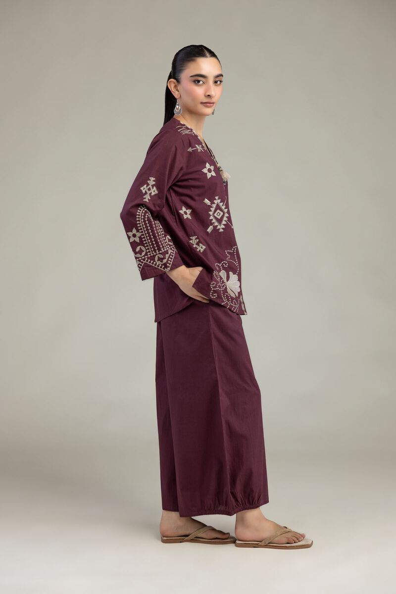 Textured Cotton Trousers