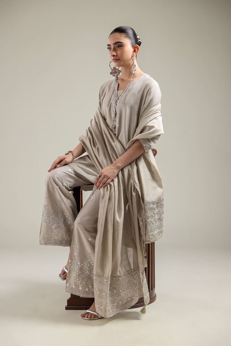 Geometric Beige Dupatta