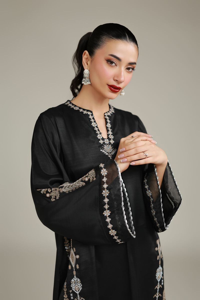 Black Silk Kurta
