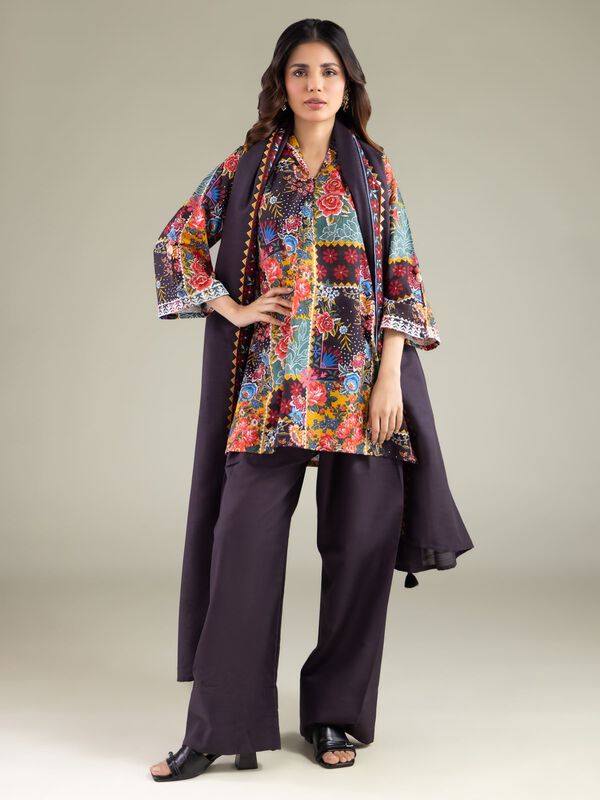 Floral V-Neck Kurta