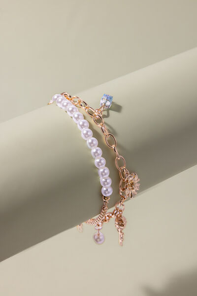 Embellished Metal Single Bracelet