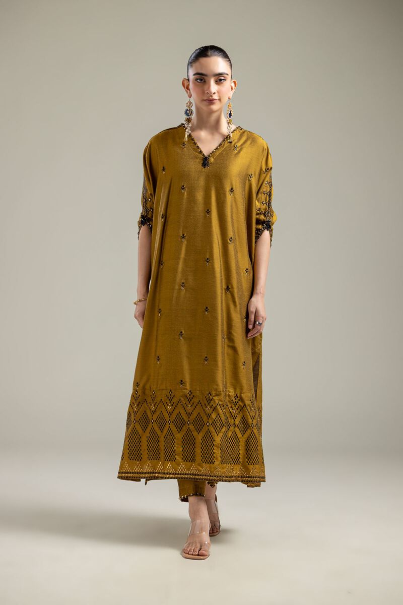 Mustard Longline Kurta