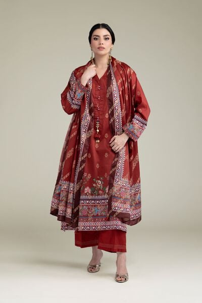Printed Jacquard 3-Piece Tailored Set
