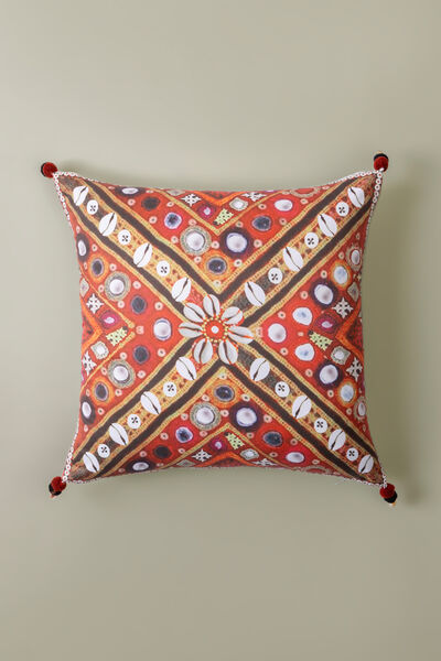 Printed Poly Sateen 16x16in Cushion Cover