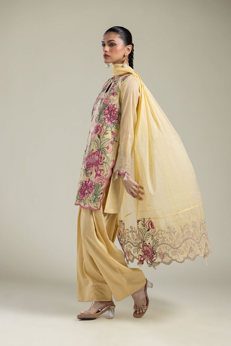 Floral Silk Dupatta