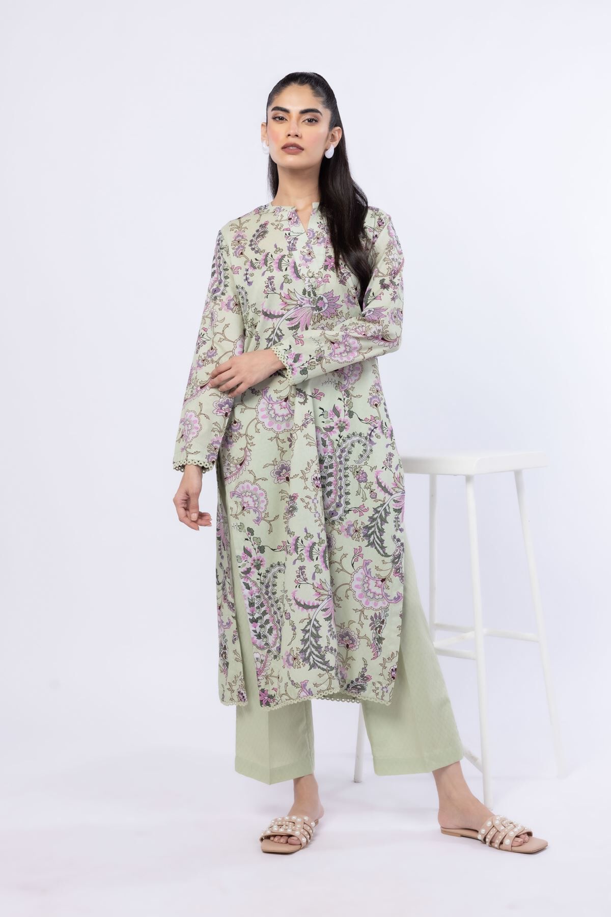 Buy Pants | 0.0 N/A | OTD4-EX25-05BA-VG_MULTI | Khaadi Pakistan