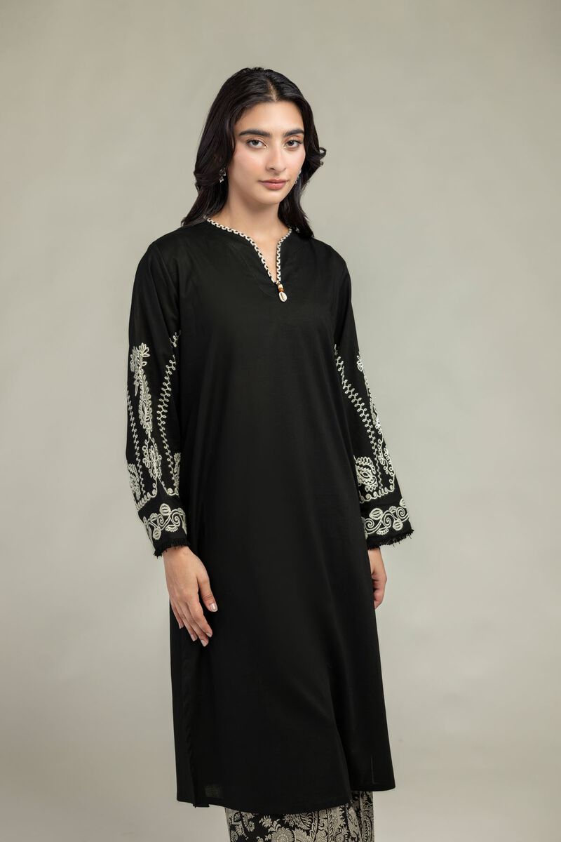 Black Cambric Kurta