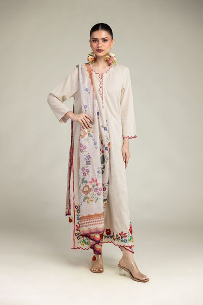 Floral Silk Shalwar, image 1