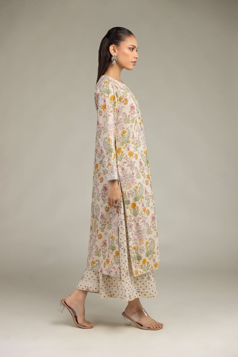Beige Cotton Pants