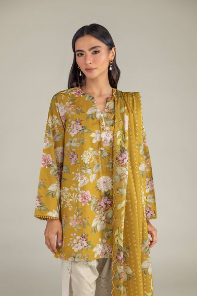 Printed Cambric Floral Cambric Kurta