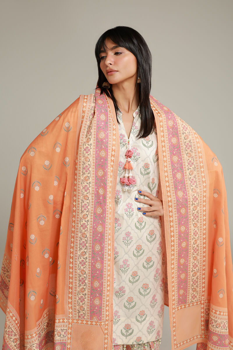 Floral Lawn Dupatta view 2