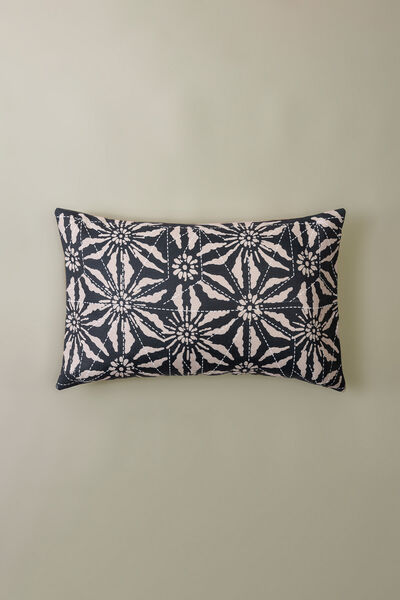Printed Polyester Jute 13x21in Cushion Cover