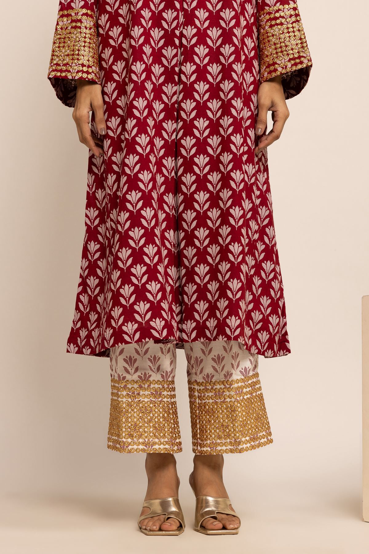 Khaadi Pants Collection Shop Basic Printed Embroidered Pants Online