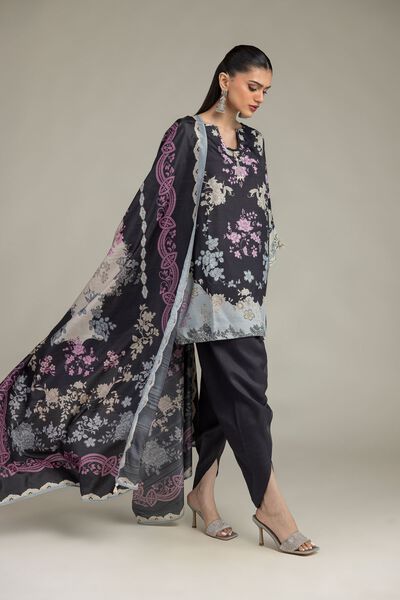 Black Silk Pants, image 1