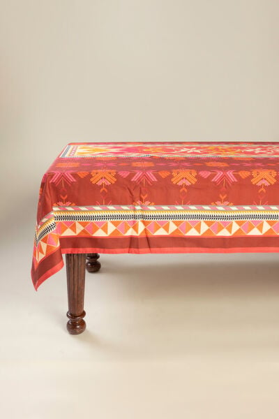 Printed Cotton Duck 66x104in Table Cover