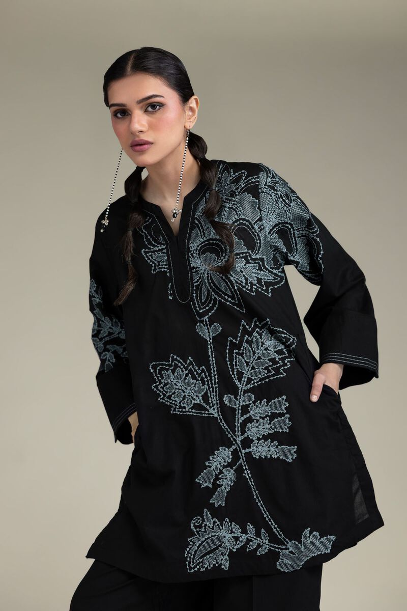 Black Cambric Kurta
