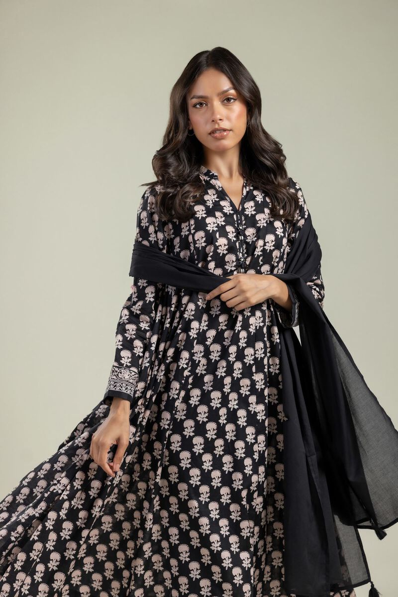 Black Solid Dupatta