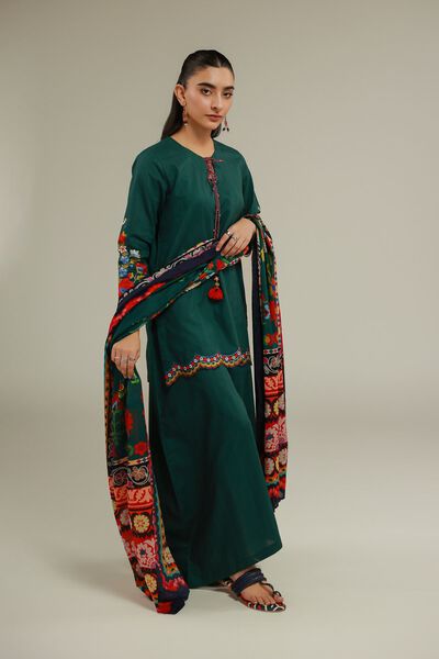 Green Cotton Pants, image 1