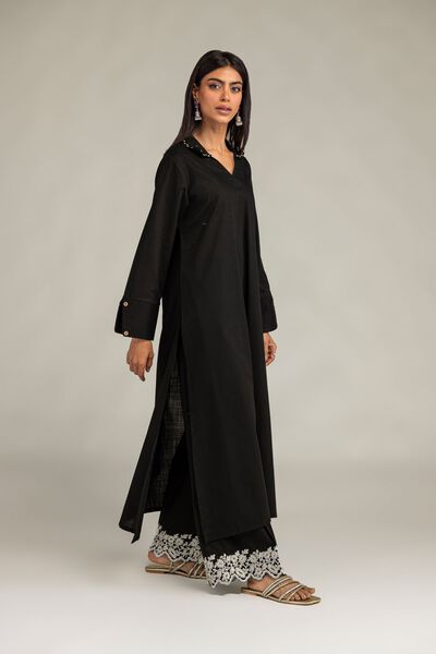 Textured Cotton Pants, image 1