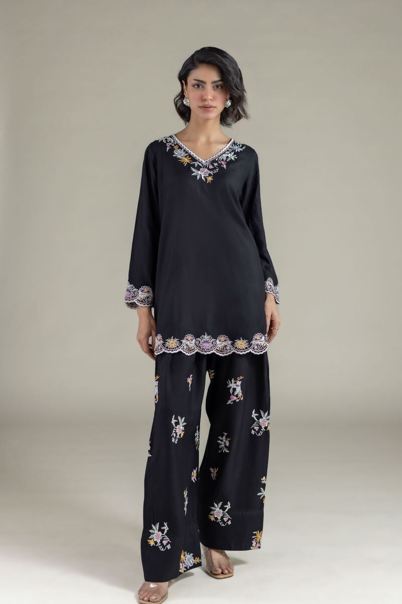 Floral V-Neck Kurta