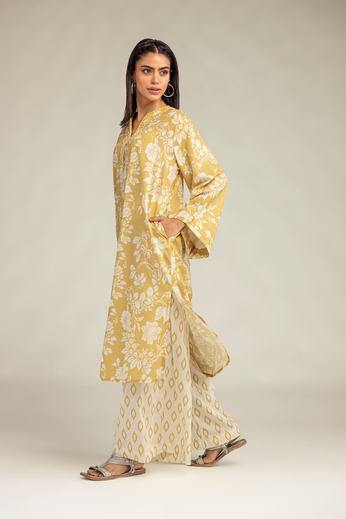 Khaadi - Printed Cambric Pants